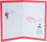 UK Greetings Santa and Snowman Dad Christmas Card featuring festive holiday design with Santa Claus and snowman illustrations.