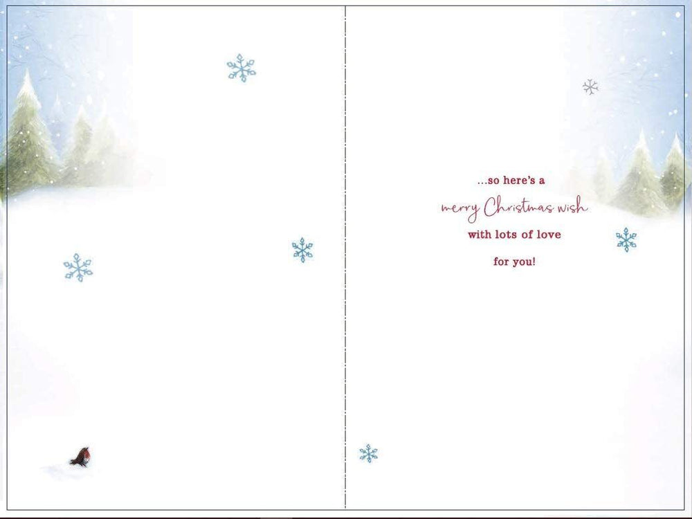 UK Greetings Santa and Snowman Grandpa Christmas Card, festive greeting card featuring Santa and snowman design for holiday wishes