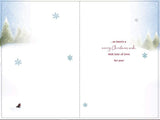 UK Greetings Santa and Snowman Grandpa Christmas Card, festive greeting card featuring Santa and snowman design for holiday wishes