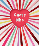 UK Greetings Secret Admirer Guess Who? Valentine's Card featuring playful design and romantic message for special occasions.