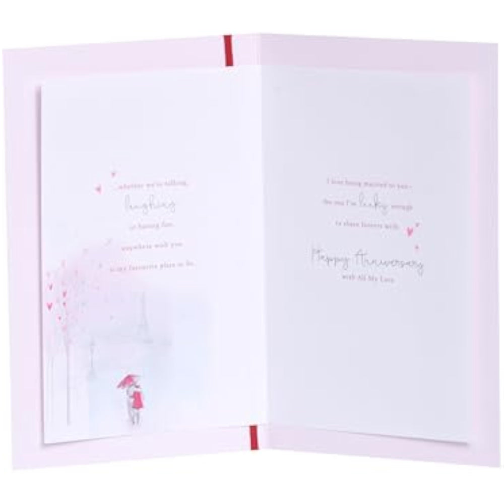 UK Greetings sentimental wedding anniversary greeting card with elegant design and heartfelt message, perfect for celebrating love.