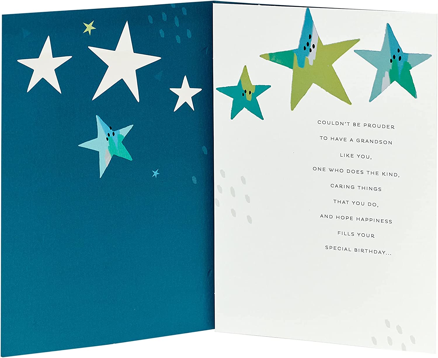 UK Greetings Sentimental Grandson Birthday Card featuring heartfelt message and colorful design, perfect for celebrating a grandson.
