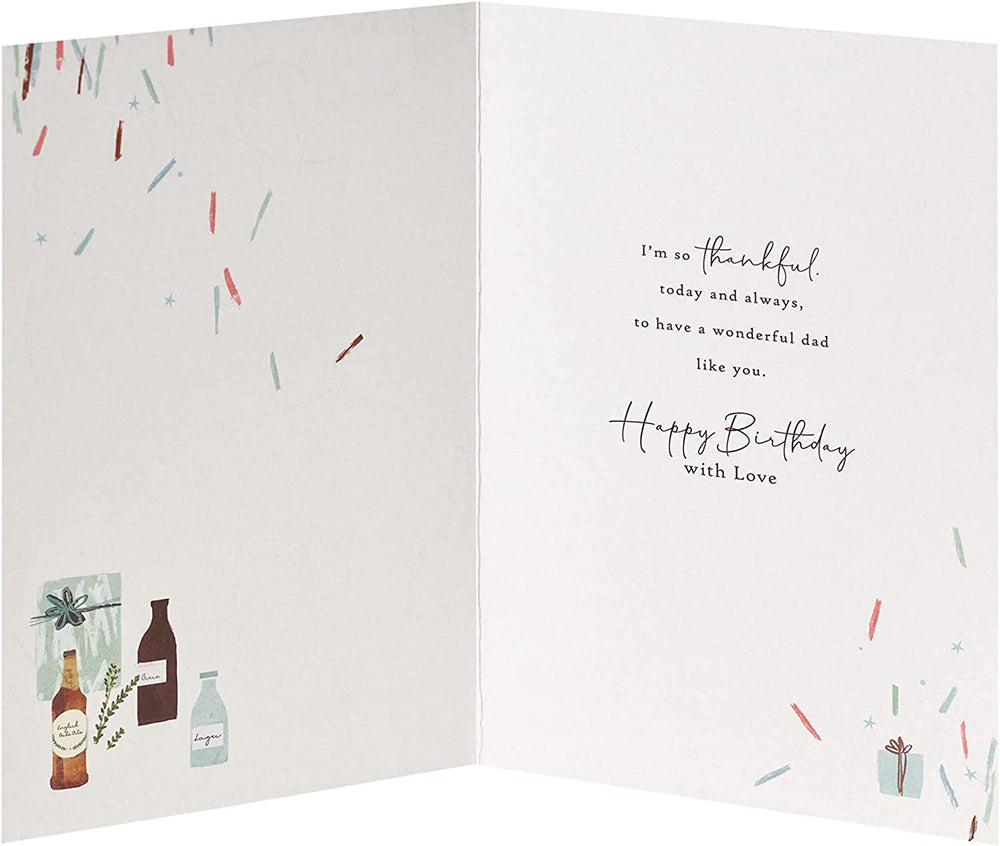 UK Greetings sentimental poem dad birthday card with heartfelt message and decorative design, perfect for celebrating Father's Day.