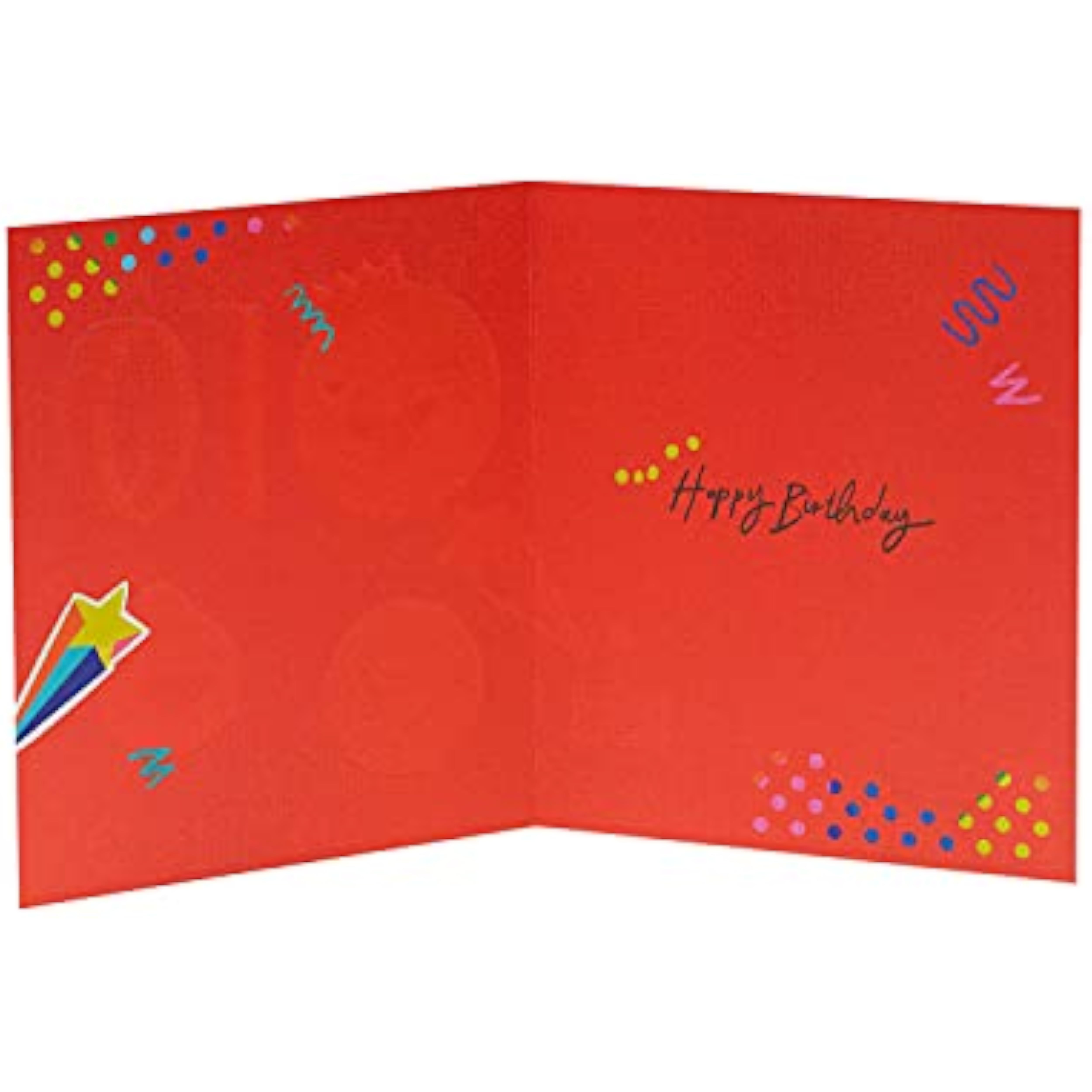 UK Greetings Smiley Faces 10th Birthday Card featuring bright, colorful smiley face designs for celebrating a 10th birthday.