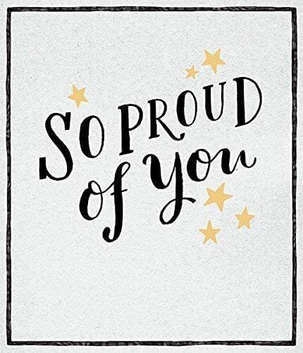 UK Greetings So Proud of You Congratulations greeting card featuring colorful design and heartfelt message for special occasions.