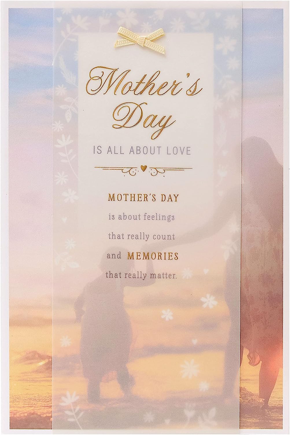 UK Greetings Mother's Day card featuring soft sentimental design, ideal for expressing love and appreciation.