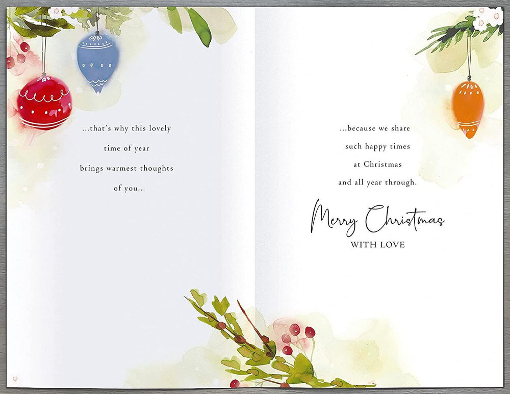 UK Greetings Someone Special traditional foiled Christmas card, festive greeting card with holiday design and shiny foil accents.