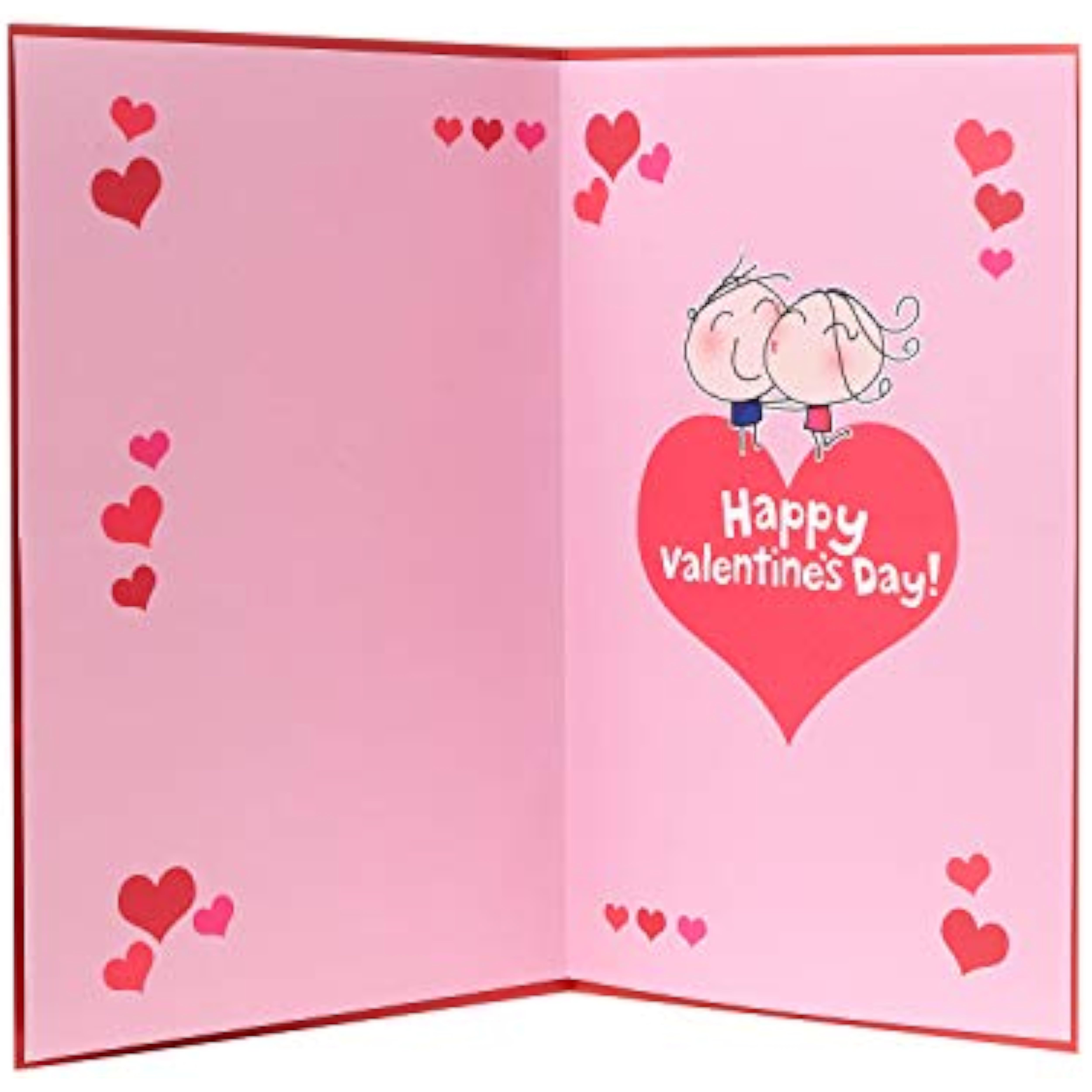 UK Greetings Valentine’s Day greeting card for him or her with large text and badge design, includes envelope.