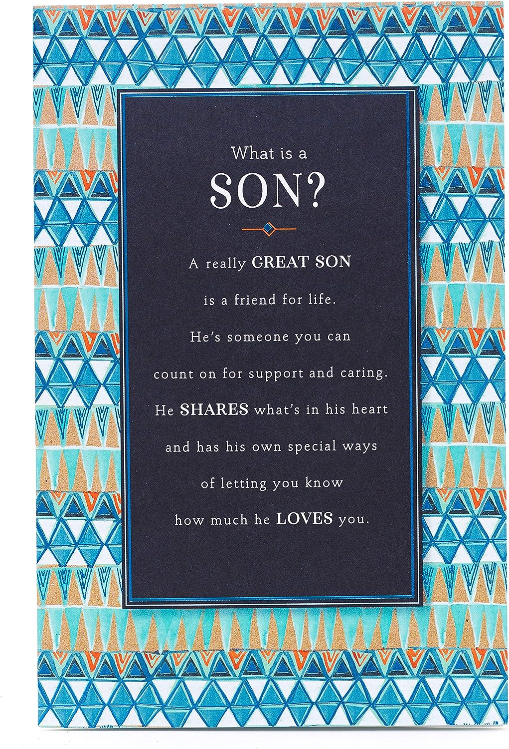 UK Greetings Son birthday card with cheerful design and heartfelt words, ideal for celebrating a special occasion.