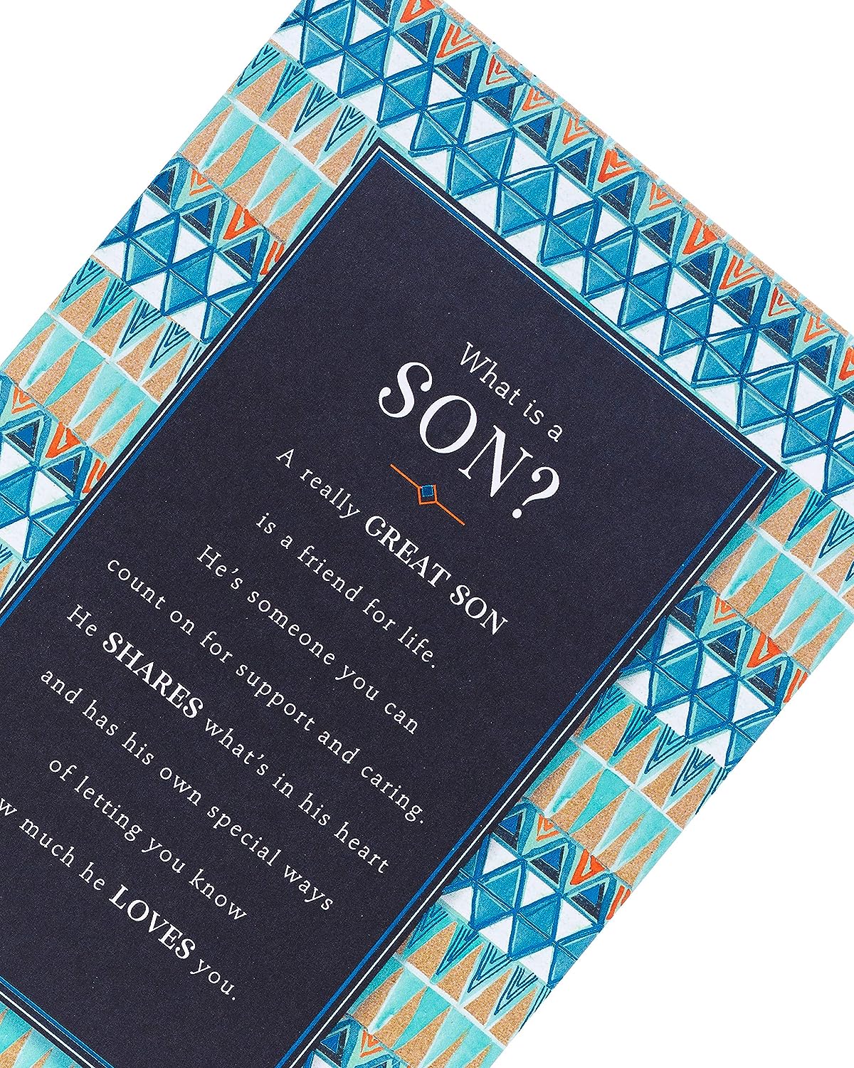 UK Greetings Son birthday card featuring heartfelt words, suitable for celebrating a son's special day.