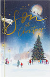 UK Greetings Son Christmas Card featuring festive holiday design, ideal for sending warm seasonal wishes to a special son.