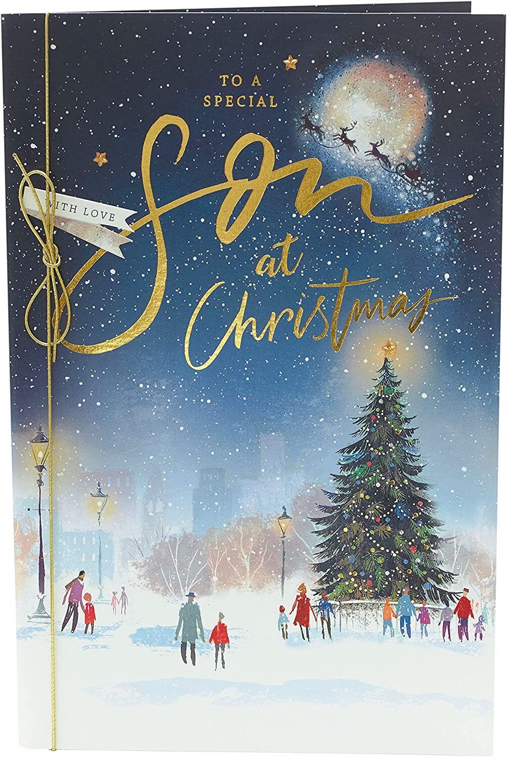 UK Greetings Son Christmas Card featuring festive holiday design, perfect for sending warm seasonal wishes to a special son.