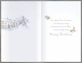 UK Greetings Son & Daughter-in-Law greeting card featuring a couple walking to a village pub, perfect for special occasions.