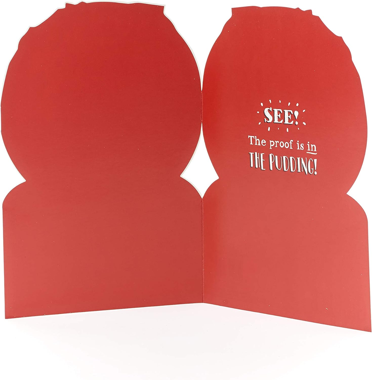 UK Greetings Son Funny Christmas Card featuring a festive Christmas pudding design, perfect for holiday greetings.