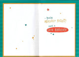UK Greetings Son-in-Law Birthday Card featuring cheerful design and message, perfect for celebrating his special day.