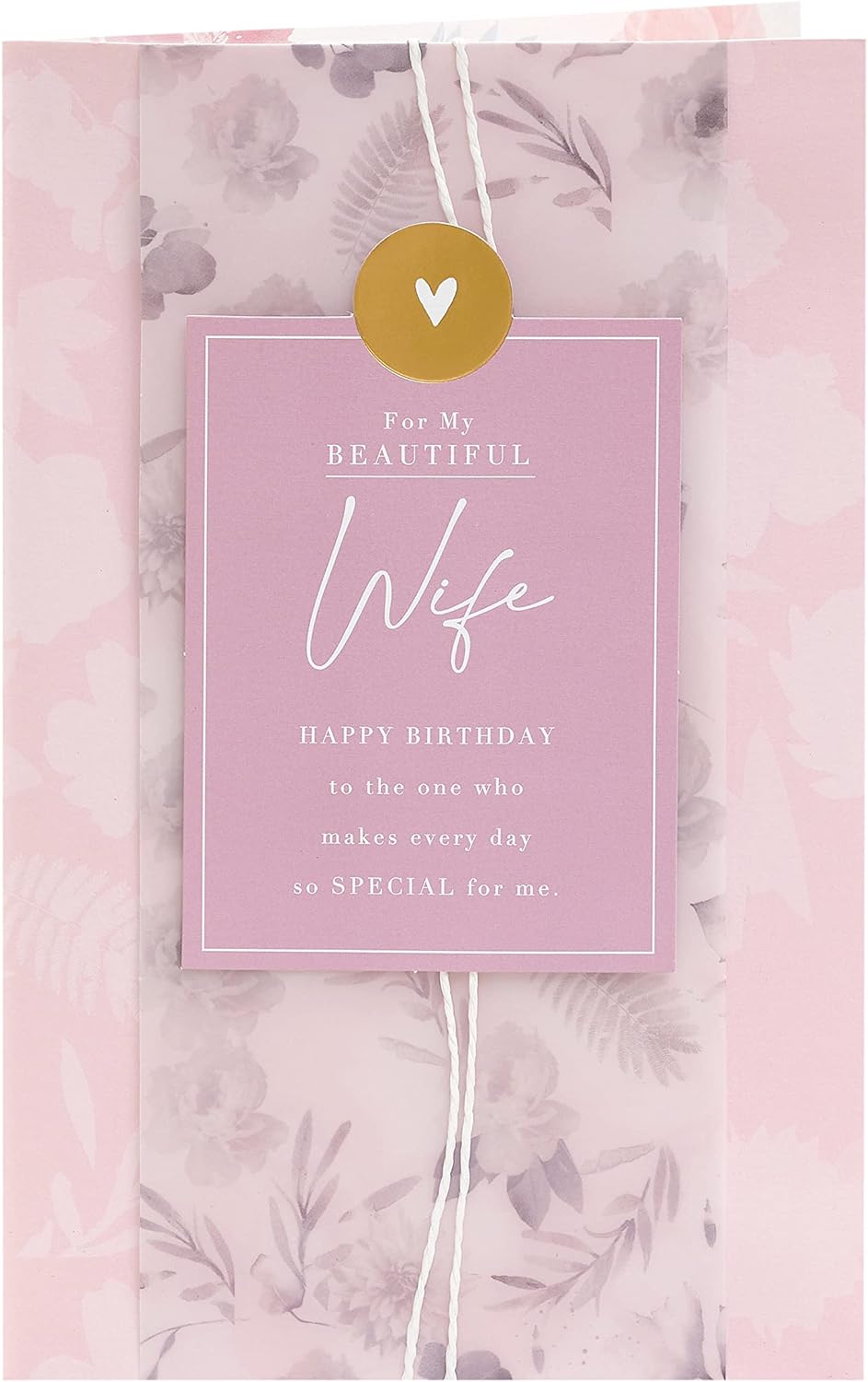 UK Greetings sophisticated birthday card for wife featuring 3D design elements, elegant greeting card for special occasions.