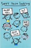 UK Greetings leaving card for him, her, or friend with a sweet design, perfect for saying sorry you're leaving or good luck.