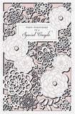 UK Greetings special couple die-cut greeting card featuring pearls for a luxury anniversary congratulations.