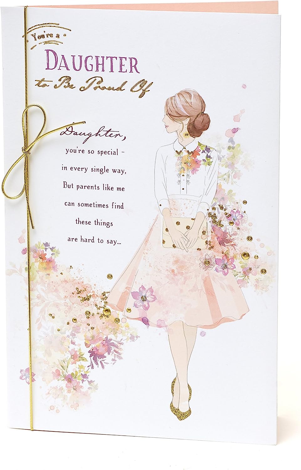 UK Greetings Special Daughter birthday card with heartfelt sentiment and colorful floral design for celebrating her special day