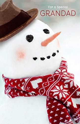 UK Greetings Special Grandad Christmas card featuring a classic Frosty Snowman design, perfect for holiday greeting occasions.