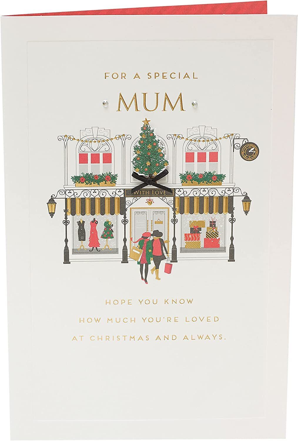 UK Greetings Special Mum Christmas Card featuring festive design, ideal for holiday greeting cards for mothers.