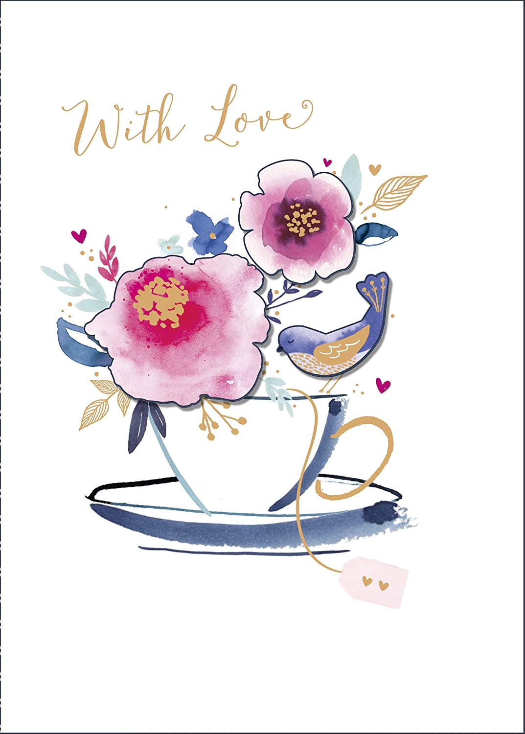 UK Greetings Boutique greeting card, stand-alone design, part of a set of 90 elegant greeting cards for special occasions.