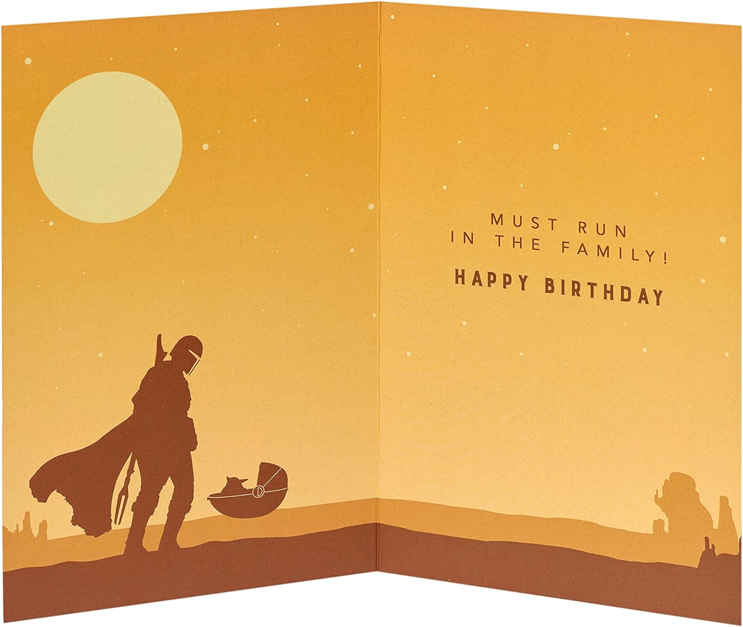 UK Greetings Star Wars Baby Yoda Son birthday greeting card with Baby Yoda illustration for special occasions.