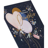 UK Greetings stunning balloons birthday card featuring colorful balloon illustrations for daughter’s special occasion.