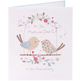 UK Greetings stunning mum and dad anniversary greeting card with elegant design and heartfelt message for special occasions.
