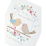 UK Greetings stunning mum and dad anniversary greeting card with elegant design and heartfelt message for special occasion