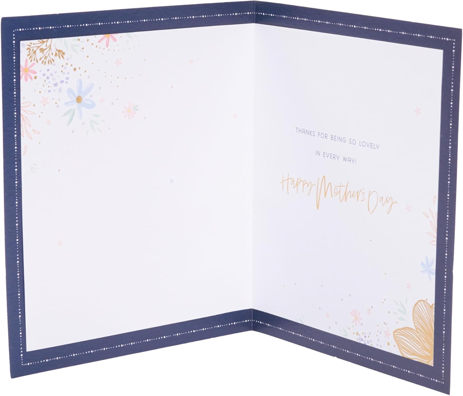 UK Greetings Mother's Day card featuring a stunning perfume design with elegant floral accents and decorative lettering.