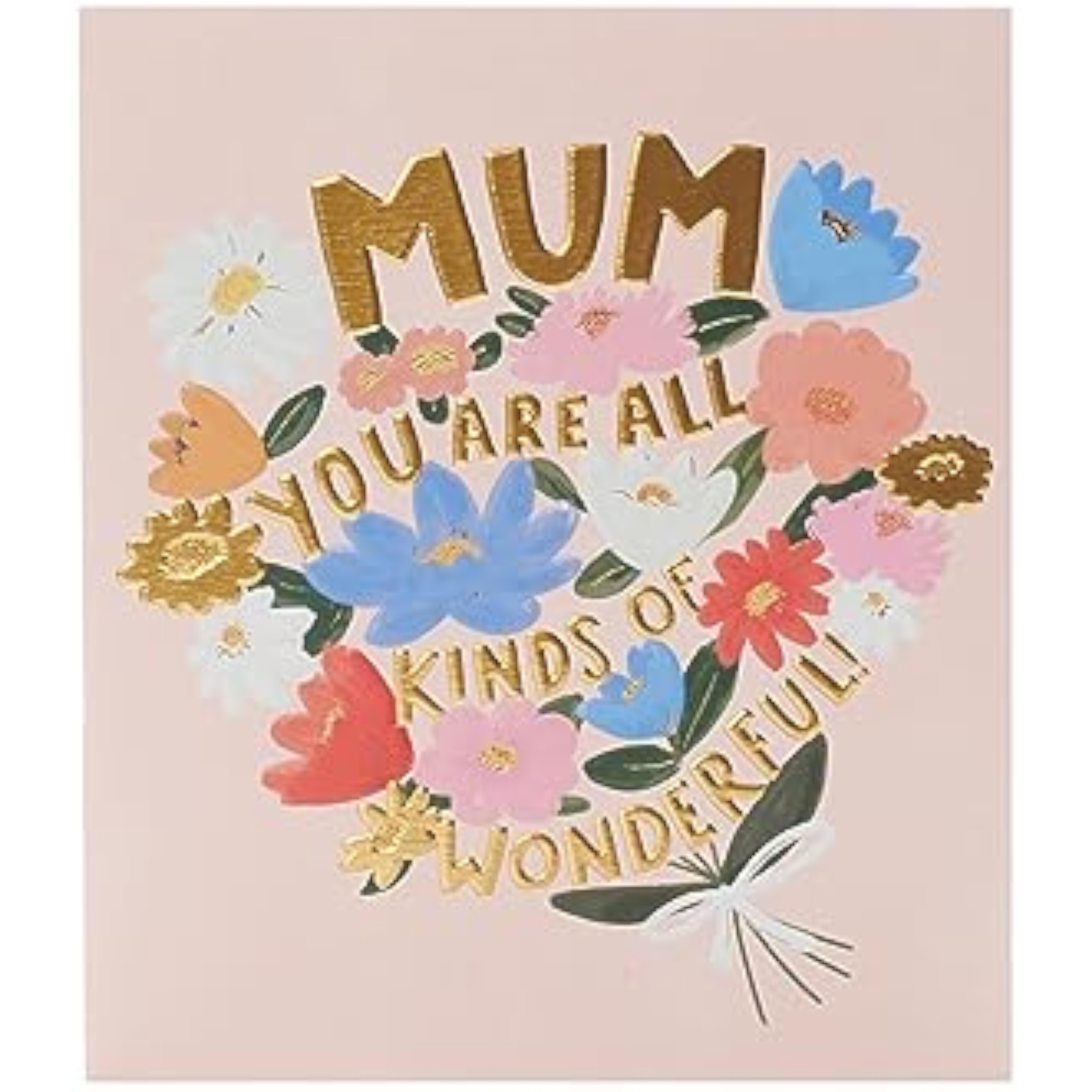 UK Greetings Sweet Bouquet birthday card featuring colorful floral design, perfect for celebrating mums on special occasions.