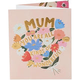 UK Greetings Sweet Bouquet birthday card featuring colorful floral design for mum, perfect for celebrating special occasions.