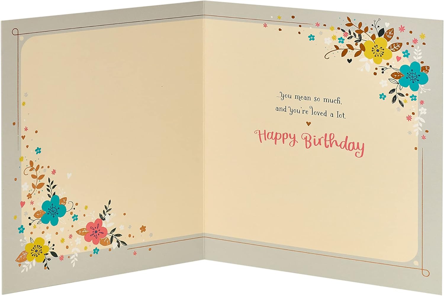 UK Greetings Sweet Design Nana birthday greeting card with colorful floral and heart illustrations, perfect for celebrating Nana.