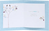 UK Greetings Sweet Giraffe New Baby Card featuring a cute giraffe illustration on a cheerful greeting card for new arrivals.