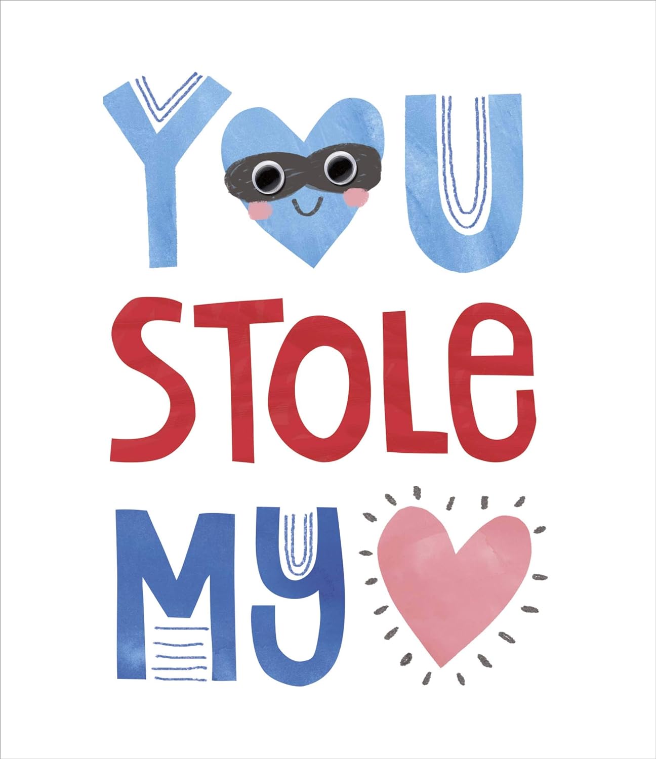 UK Greetings Sweet Valentine's Day Card for Him or Her with "You Stole My Heart" design, featuring romantic imagery.