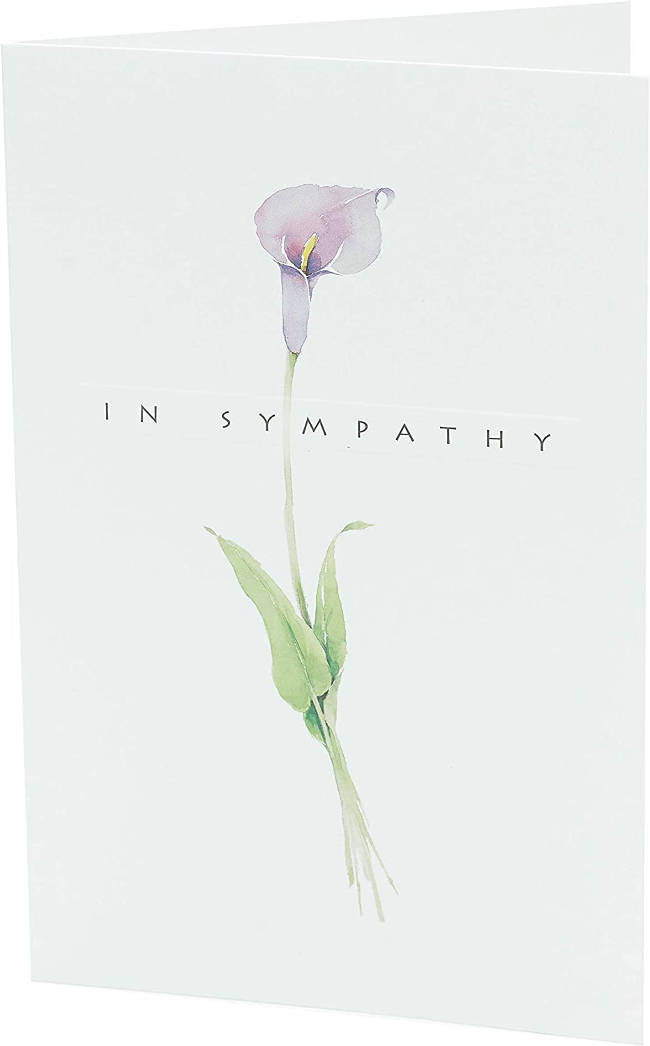 UK Greetings sympathy card featuring classic watercolor flower design, ideal for expressing condolences in a thoughtful way.