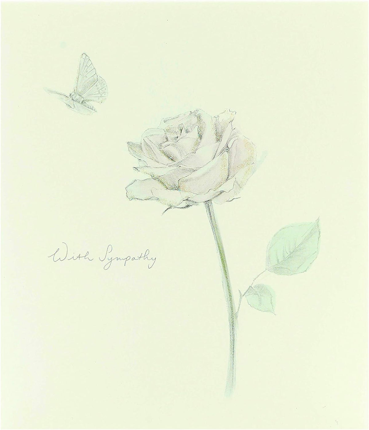 UK Greetings sympathy card featuring a delicate floral design, perfect for expressing condolences and sympathy.