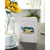 UK Greetings Take It Easy Get Well Card featuring colorful floral design, perfect for sending well wishes to someone recovering.
