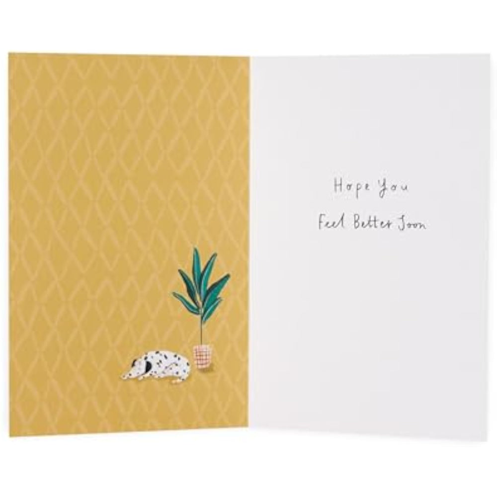 UK Greetings Take It Easy Get Well Card, a colorful greeting card with uplifting message for recovery.
