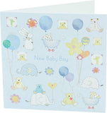UK Greetings Baby Boy Teddy Bear greeting card featuring a cute teddy bear design for celebrating a new arrival