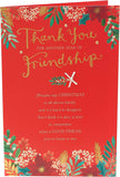 UK Greetings Thank You Friend Christmas Card featuring festive holiday design and heartfelt message for friends.