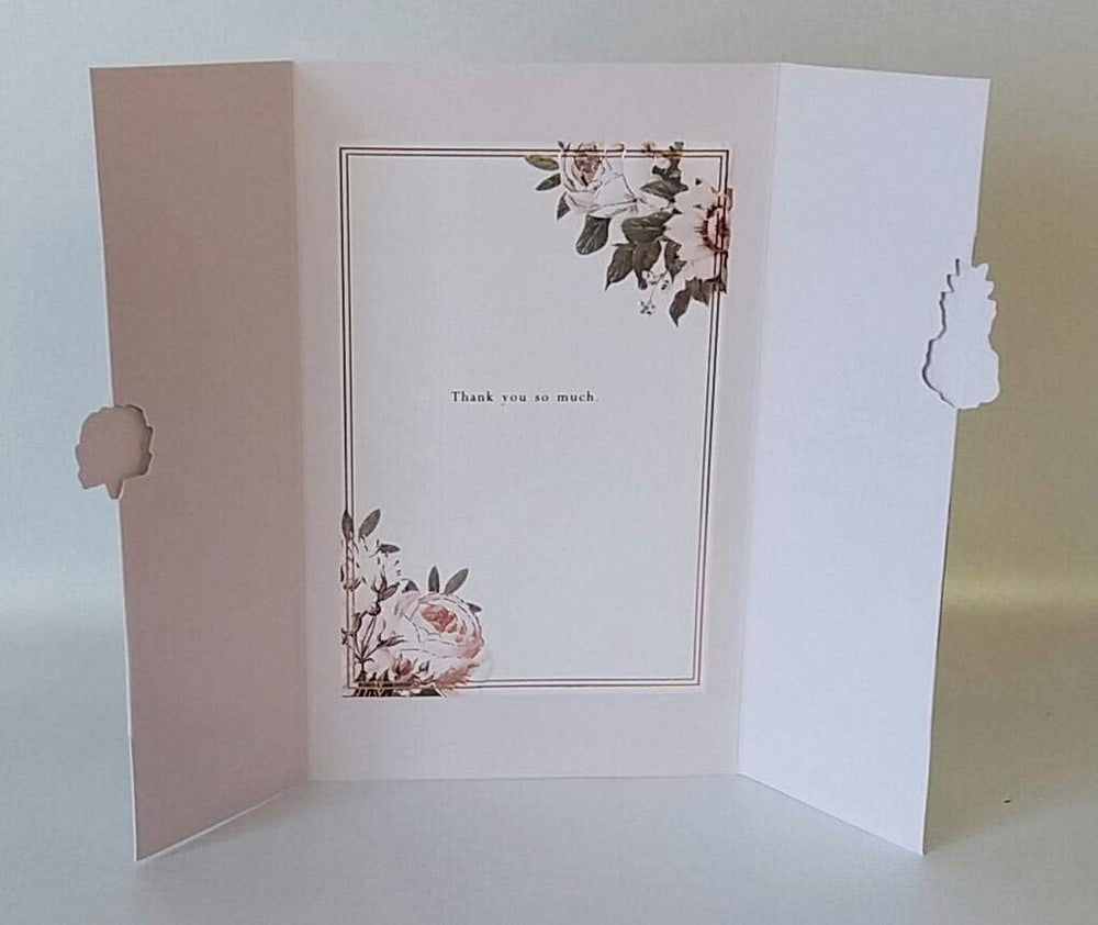 UK Greetings Thank You So Much floral greeting card featuring Royal Horticultural Society floral design and vibrant botanical artwork.