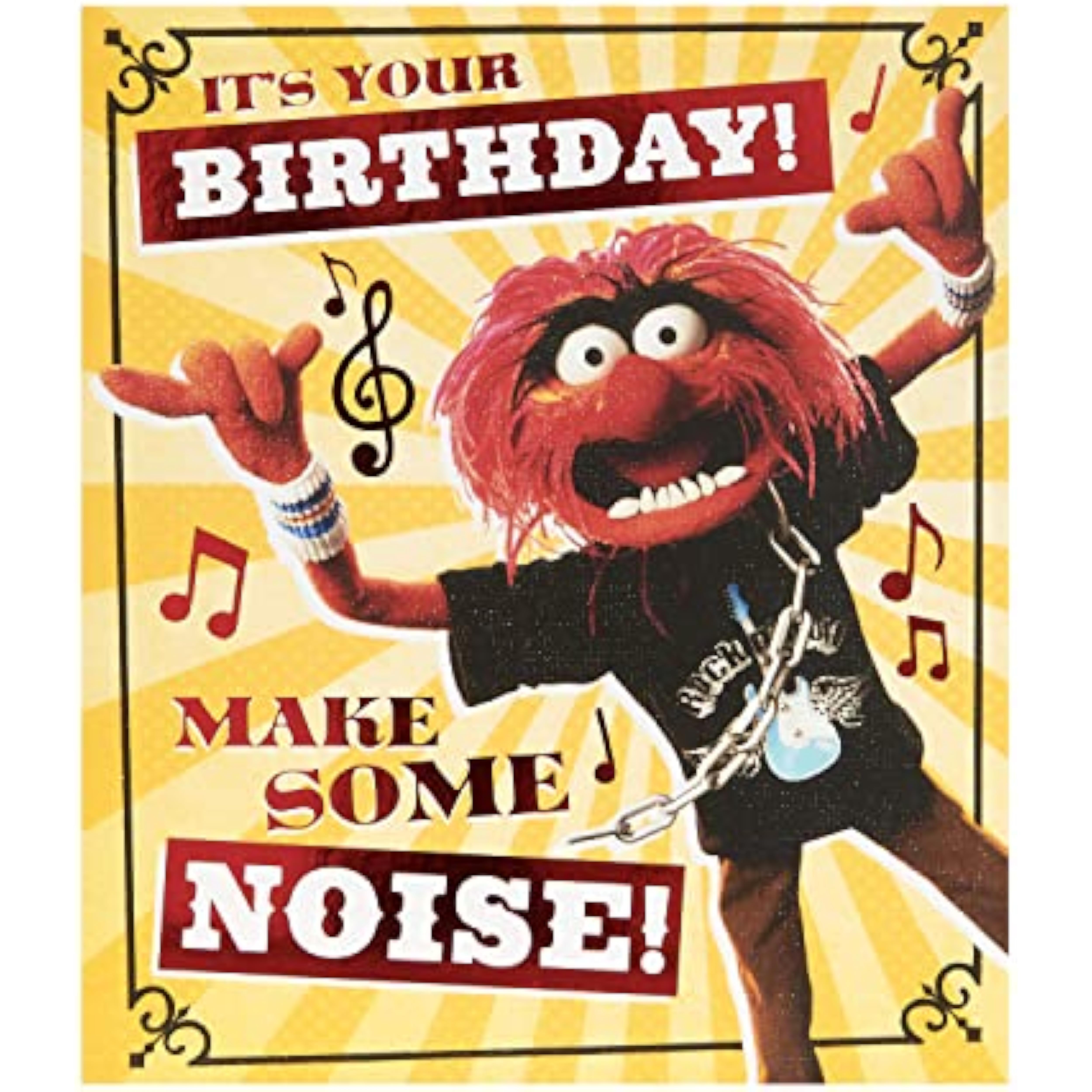 UK Greetings The Muppets Animal birthday card featuring colorful Muppet character illustration for celebrations.