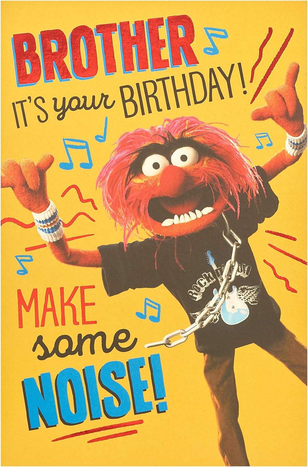 UK Greetings The Muppets Brother birthday card featuring characters from the beloved puppet show, ideal for celebrating brothers.
