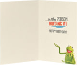 UK Greetings Muppets Kermit the Frog funny Grandad birthday card featuring colorful cartoon Kermit and playful design.