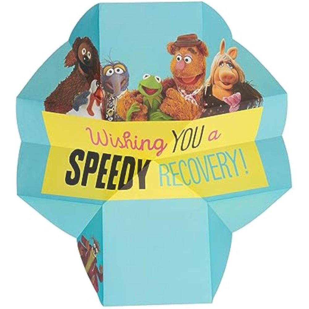 UK Greetings The Muppets Get Well Soon Card featuring colorful Muppet characters and cheerful design for well wishes.