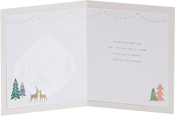 UK Greetings The One I Love Christmas Card, festive greeting card with holiday design and heartfelt message inside.