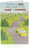 UK Greetings Thinking of You Road to Recovery greeting card featuring uplifting design, perfect for sending supportive messages.