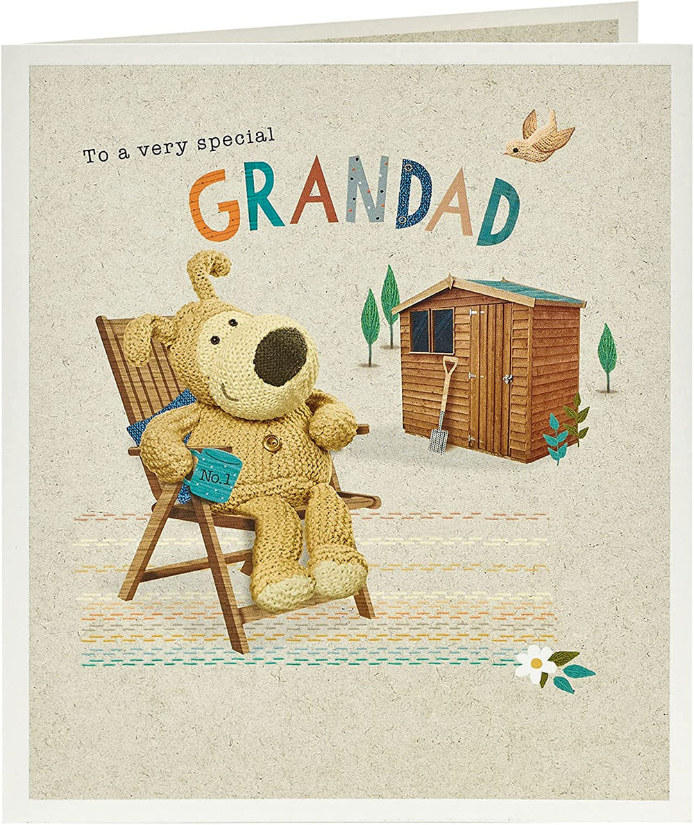 UK Greetings To a Very Special Grandad Boofle birthday card featuring colorful illustrated design and heartfelt message for grandfathers.